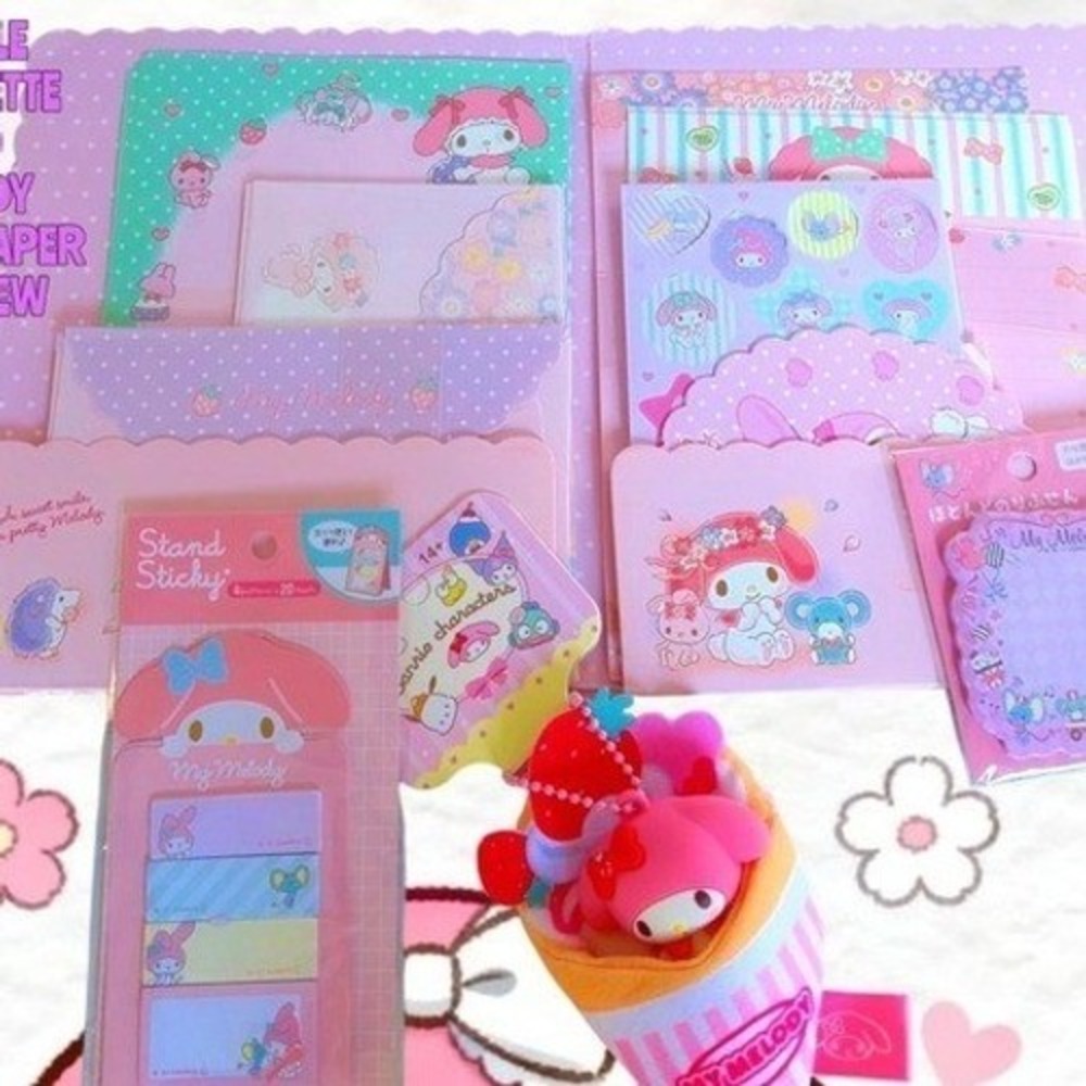 Y2K COQUETTE SANRIO MY MELODY PAPER NOTEPAD BUNDLE NEW